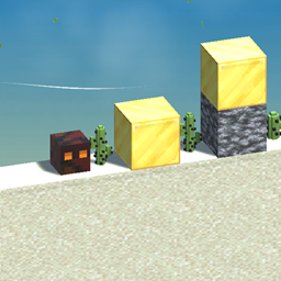 Jump over blocks in Geometry Craft 3D